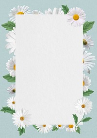 White daisy frame, Spring flower design