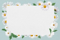 White daisy frame, Spring flower design psd