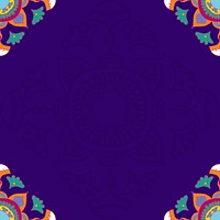 Purple Ramadan border background