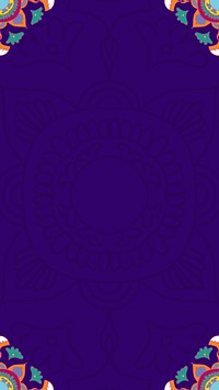 Purple Ramadan border iPhone wallpaper