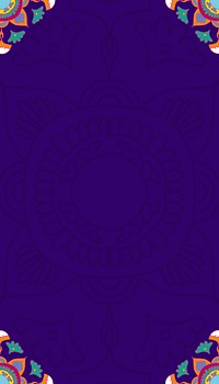 Purple Ramadan border iPhone wallpaper