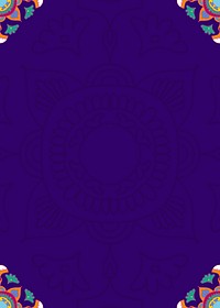 Purple Ramadan border background