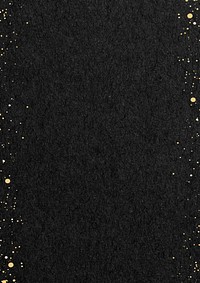 Gold glitter border background, black paper design