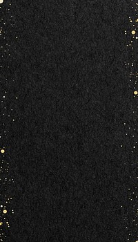 Gold glitter border iPhone wallpaper, black paper design