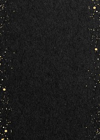 Gold glitter border background, black paper design