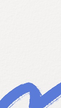 Off-white textured phone wallpaper, blue paint stroke border