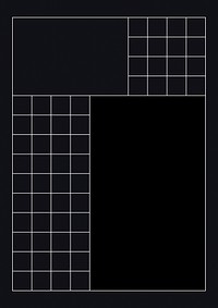 White grid on black background, rectangle design