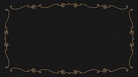 Vintage ornamental frame desktop wallpaper, dark brown design