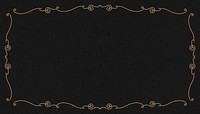 Vintage ornamental frame background, dark brown design