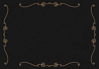 Vintage ornamental frame background, dark brown design