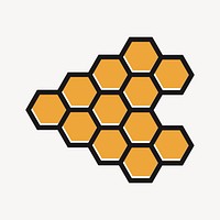 Honeycomb clip art vector. Free public domain CC0 image.