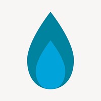 Water droplet clipart. Free public domain CC0 image.