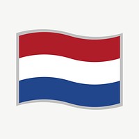 The Netherlands flag clipart illustration psd. Free public domain CC0 image.