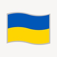 Ukrainian flag clip art vector. Free public domain CC0 image.
