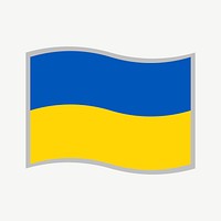 Ukrainian flag clipart illustration psd. Free public domain CC0 image.