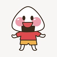 Onigiri boy cartoon clipart. Free public domain CC0 image.