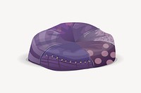 Purple bean bag clip art vector. Free public domain CC0 image.
