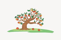 Persimmon tree clip art vector. Free public domain CC0 image.