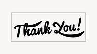 Thank you typography clipart. Free public domain CC0 image.