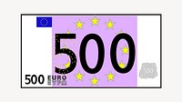 500 Euro bank note clipart. Free public domain CC0 image.