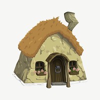 Little cottage house clipart illustration psd. Free public domain CC0 image.
