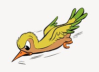 Angry bird cartoon clip art vector. Free public domain CC0 image.