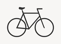 Bicycle line art clipart. Free public domain CC0 image.