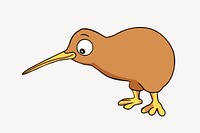 Kiwi bird animal clipart. Free public domain CC0 image.