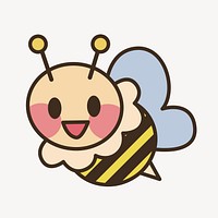 Bee insect cartoon clipart. Free public domain CC0 image.