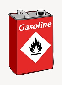 Gasoline bucket clip art vector. Free public domain CC0 image.