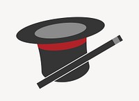 Magician hat clip art vector. Free public domain CC0 image.