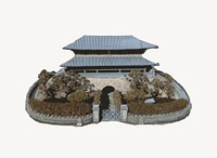 Japanese temple clip art vector. Free public domain CC0 image.