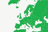Europe map illustration psd. Free public domain CC0 image.