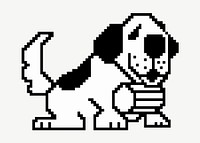 Pixel dog illustration psd. Free public domain CC0 image.