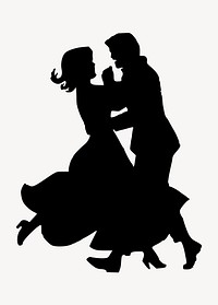 Dance couple collage element vector. Free public domain CC0 image.