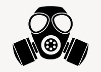 Silhouette gas mask illustration. Free public domain CC0 image.