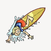 Surfboard clipart illustration vector. Free public domain CC0 image.