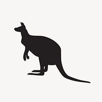 Kangaroo collage element vector. Free public domain CC0 image.