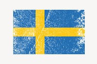 Swedish flag illustration. Free public domain CC0 image.