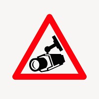 CCTV sign clipart illustration vector. Free public domain CC0 image.