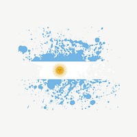 Argentina flag illustration psd. Free public domain CC0 image.