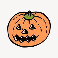 Halloween pumpkin illustration. Free public domain CC0 image.