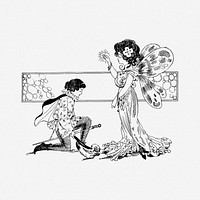 Fairy illustration. Free public domain CC0 image.