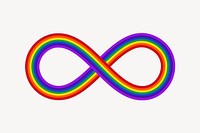Rainbow infinity sign clipart illustration vector. Free public domain CC0 image.