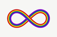 Rainbow infinity sign clipart illustration psd. Free public domain CC0 image.