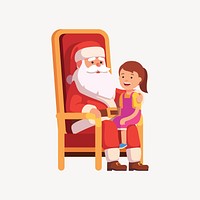 Santa Claus illustration. Free public domain CC0 image.