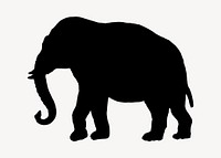 Elephant illustration. Free public domain CC0 image.