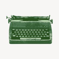 Typewriter collage element vector. Free public domain CC0 image.