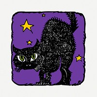Frightened cat clipart psd. Free public domain CC0 image.