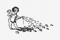 Cupid illustration. Free public domain CC0 image.